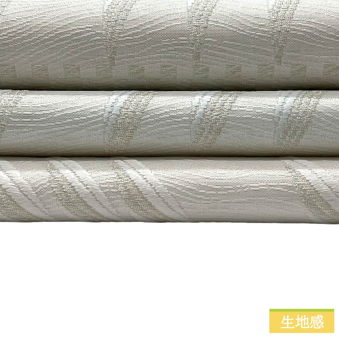 【未仕立】袋帯 正絹 NEWランク ふくい謹製 西陣織 抽象模様 3シーズン 新品未使用品 帯丈451cm 六通 フォーマル 白系 1123018121411
