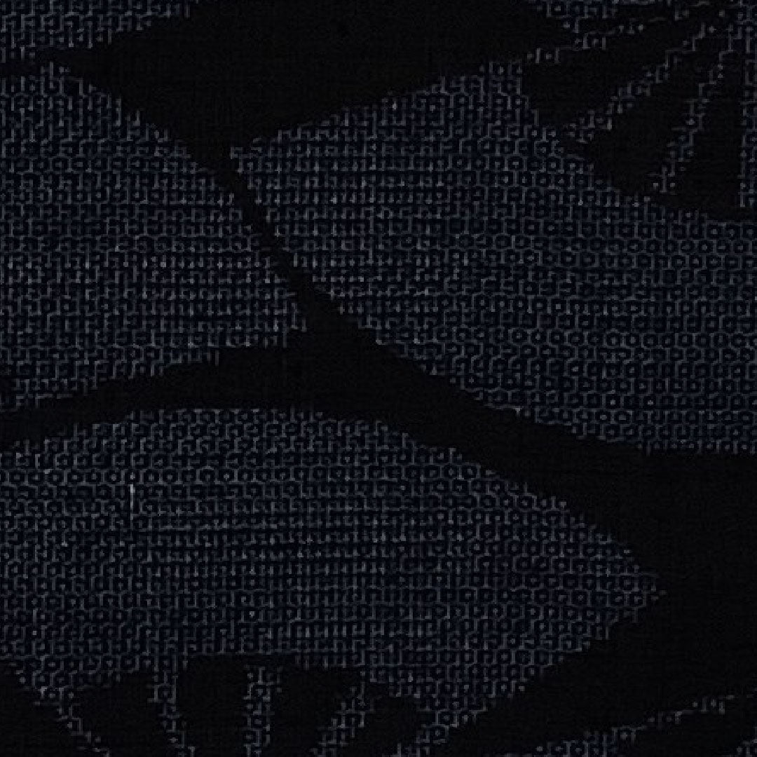 結城紬 身丈159.5cm 裄丈65cm 80亀甲 扇 正絹 Aランク 袷 黒系 1116001173310