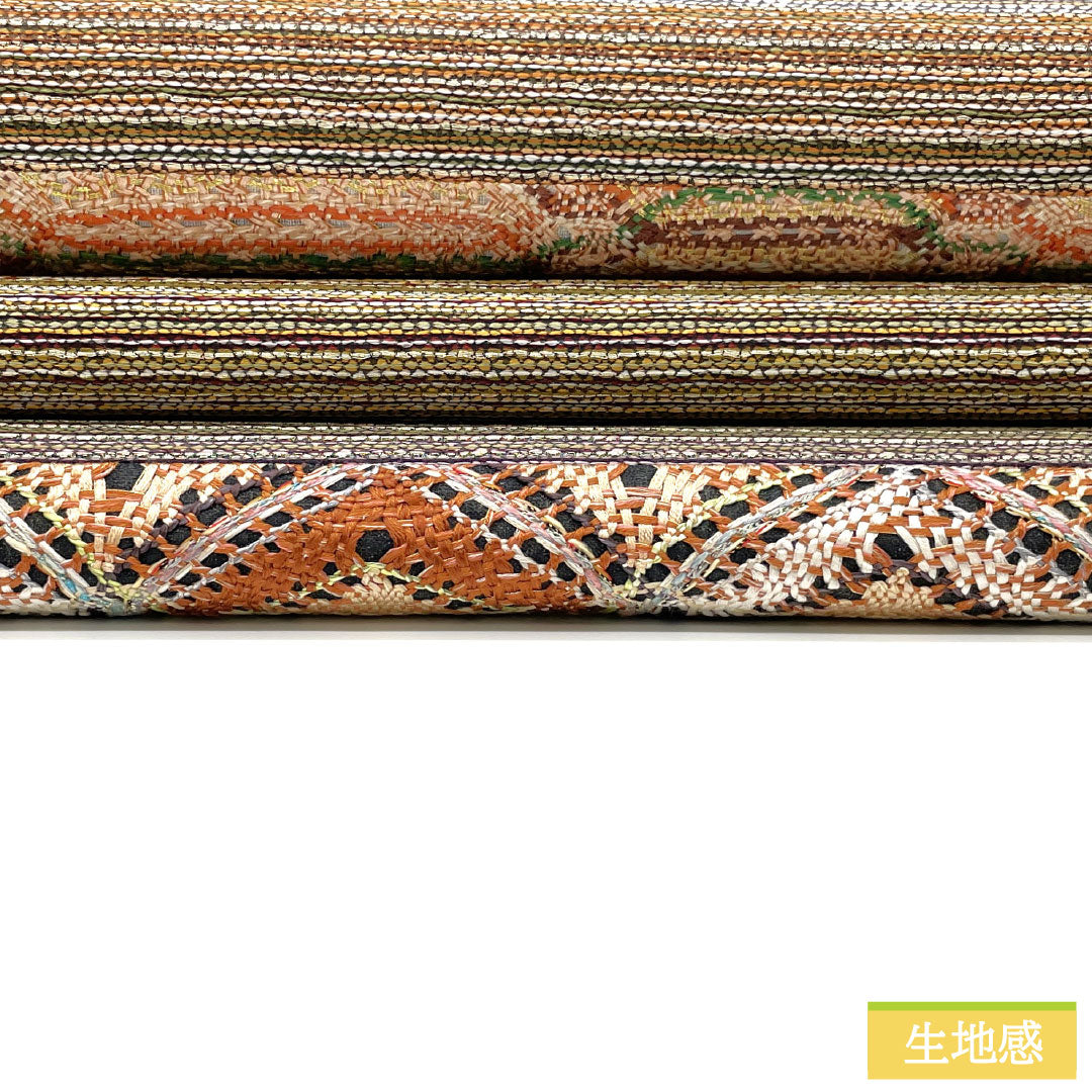 袋帯 正絹 Aランク 横段 西陣織 帯丈468cm 六通 カジュアル グラデーション系 1123016433499