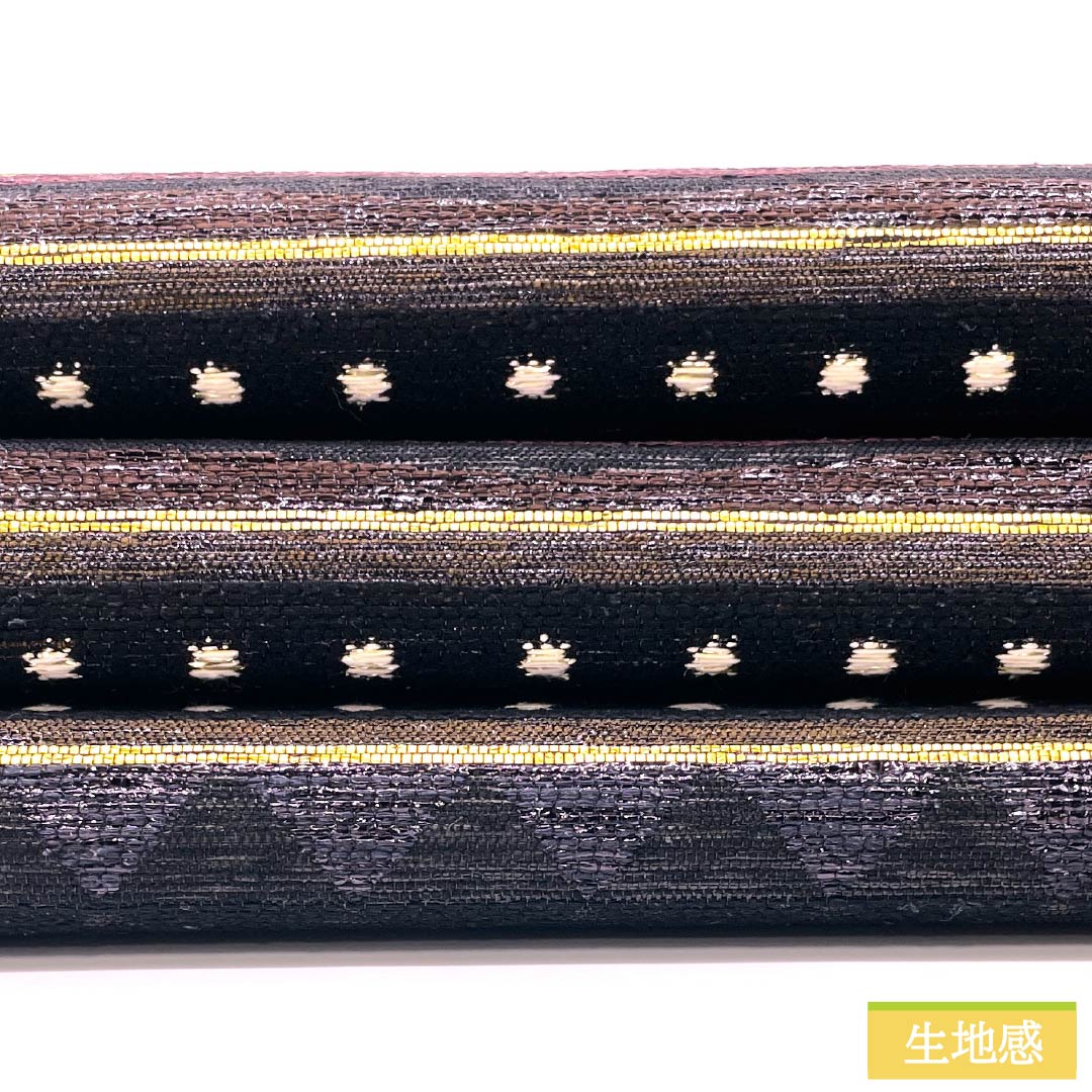 袋帯 正絹 横段 幾何学模様 帯丈444cm Sランク 六通 セミフォーマル グラデーション系 1123014832399