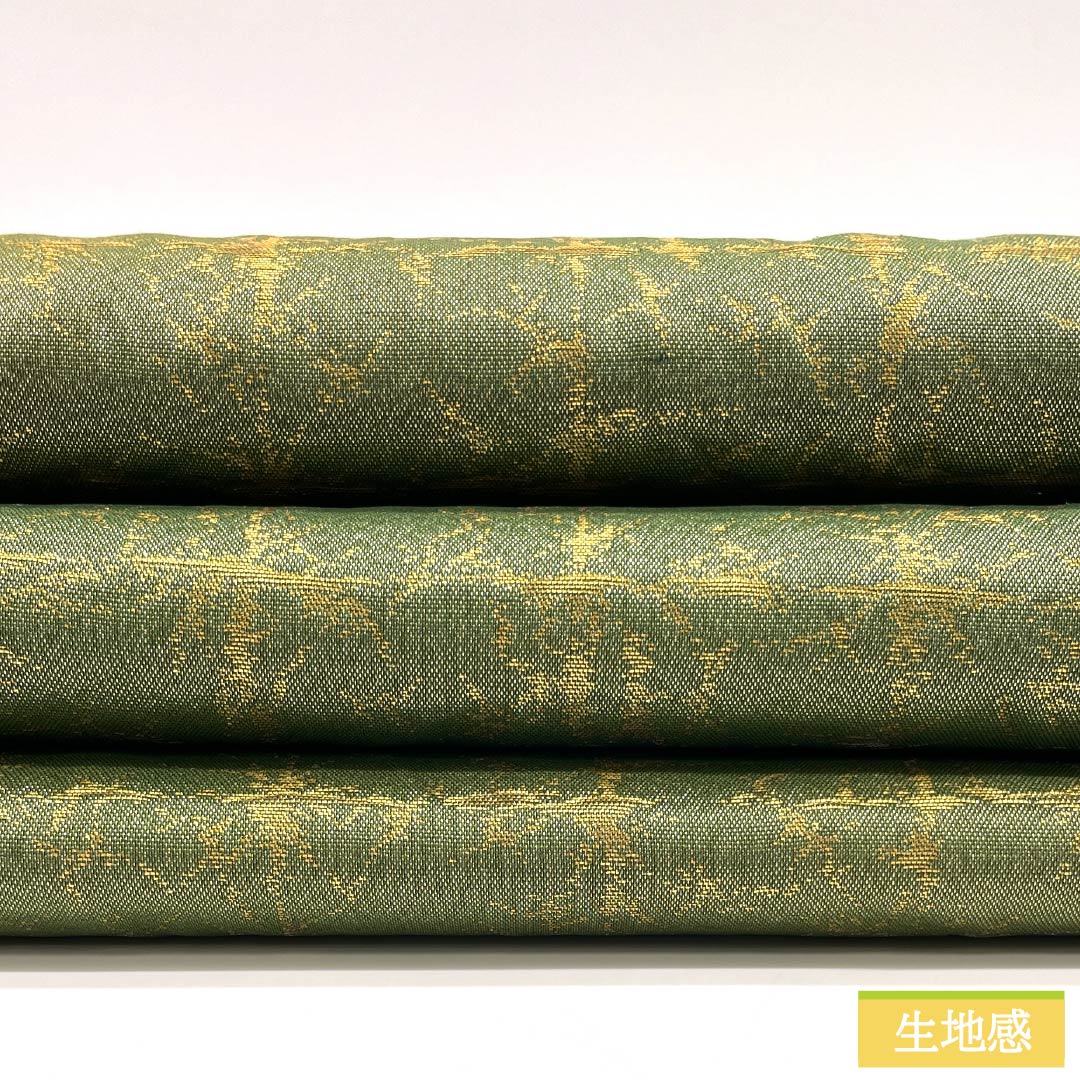 袋帯 正絹 老緑色（おいみどりいろ） 留袖用 作家物 辻ヶ花 帯丈440cm Sランク ポイント柄 フォーマル 緑系 1123014052319