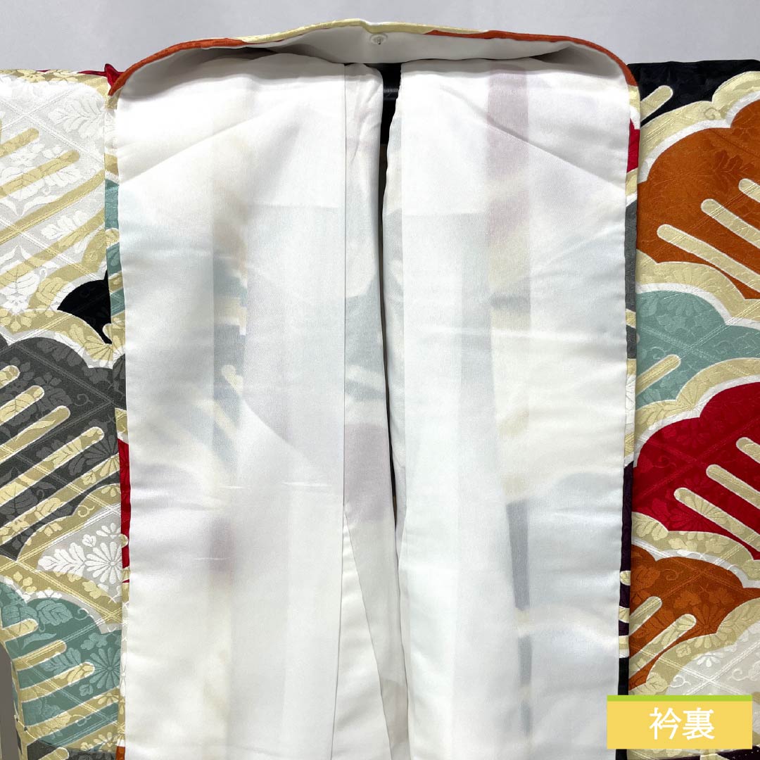 振袖 正絹 Sランク 身丈171.5cm 裄丈68cm 袷 松 綸子 ダイヤガード加工 グラデーション系 1113002192699