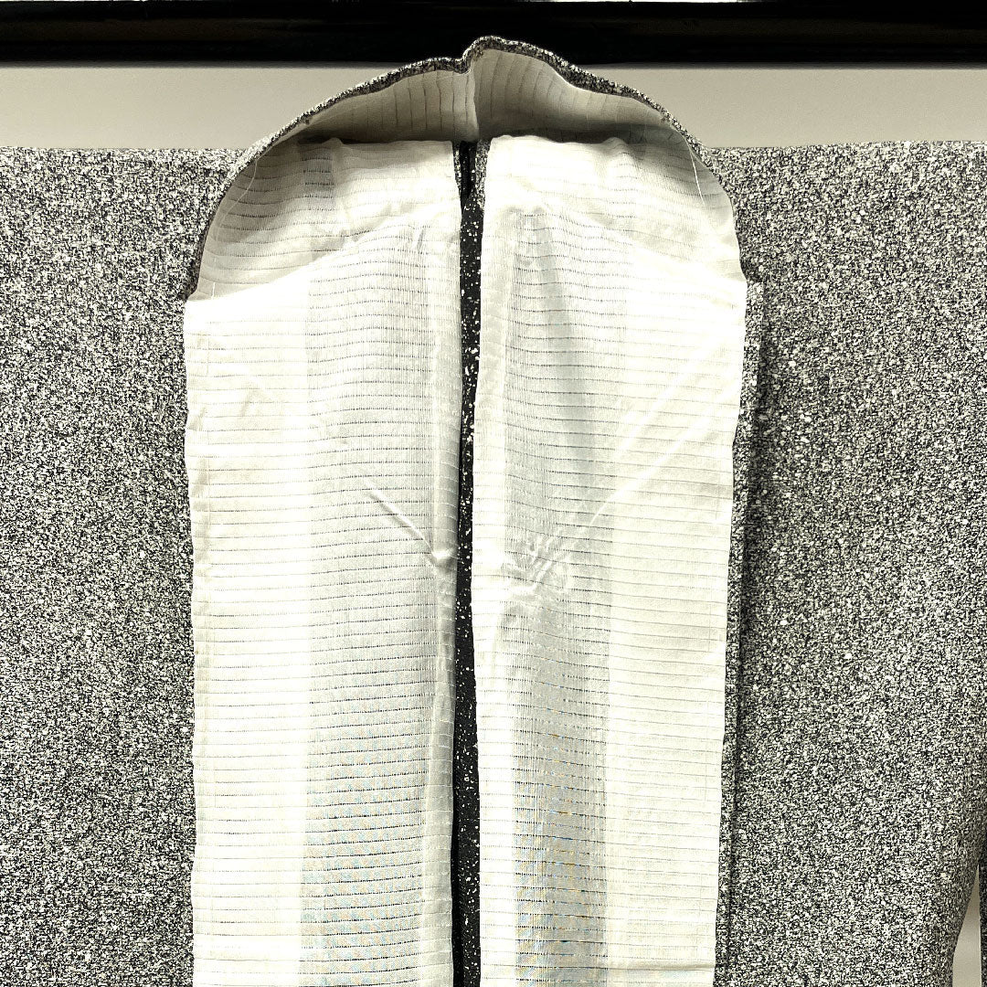 夏物 正絹 訪問着 身丈165cm 裄丈66cm モノトーン 蝶 露草 絽 Sランク グラデーション系 1132000592599