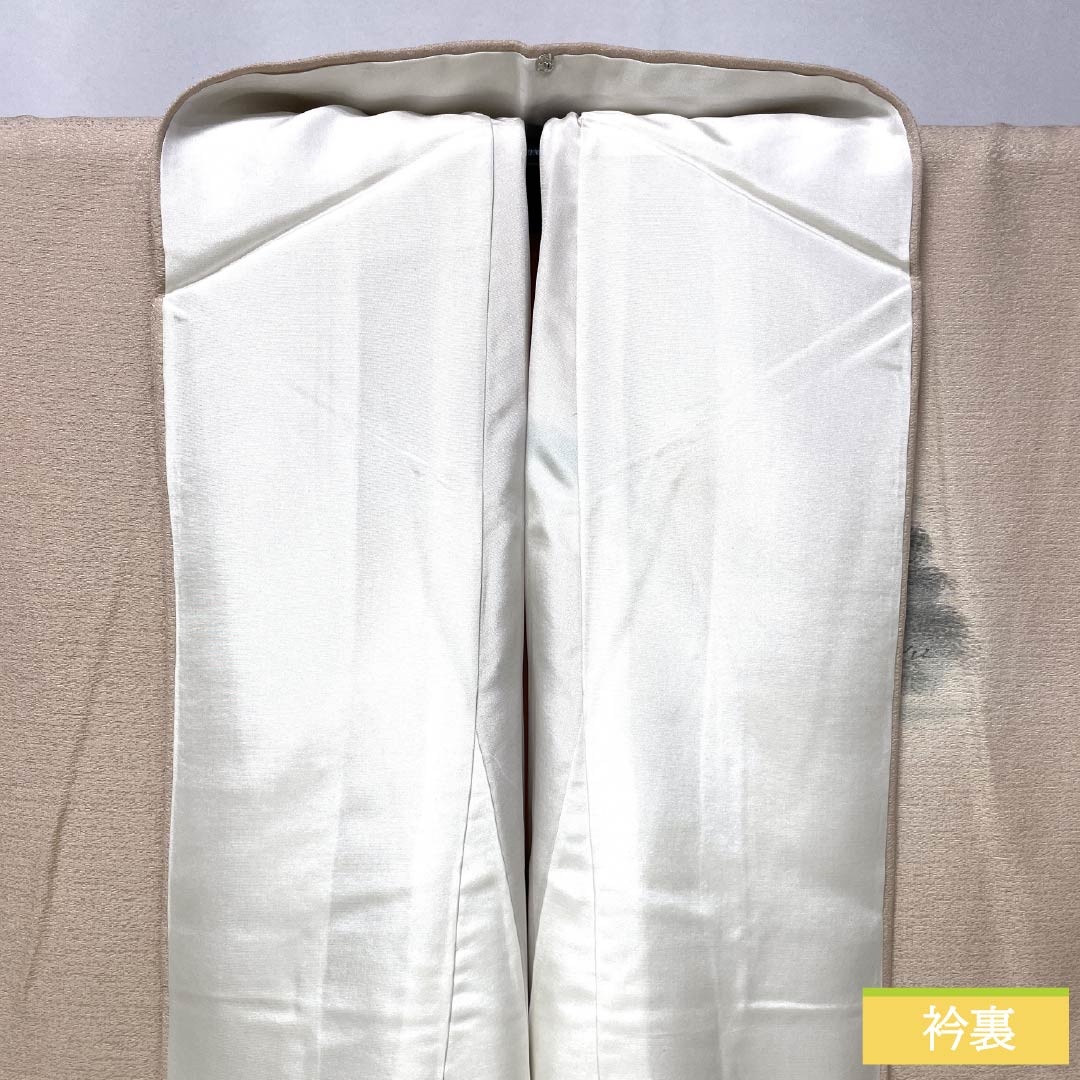 Visiting Kimono (Homongi) - Pure Silk, S-Rank, Lined, Length 161cm, Sleeve Length 65.5cm, Otomeiro (Girl's Color), Kyoto Yuzen, Artist's Work, Kinkakuji Landscape Painting, Pink, Basting Thread Included, Product Number: 1112007172413