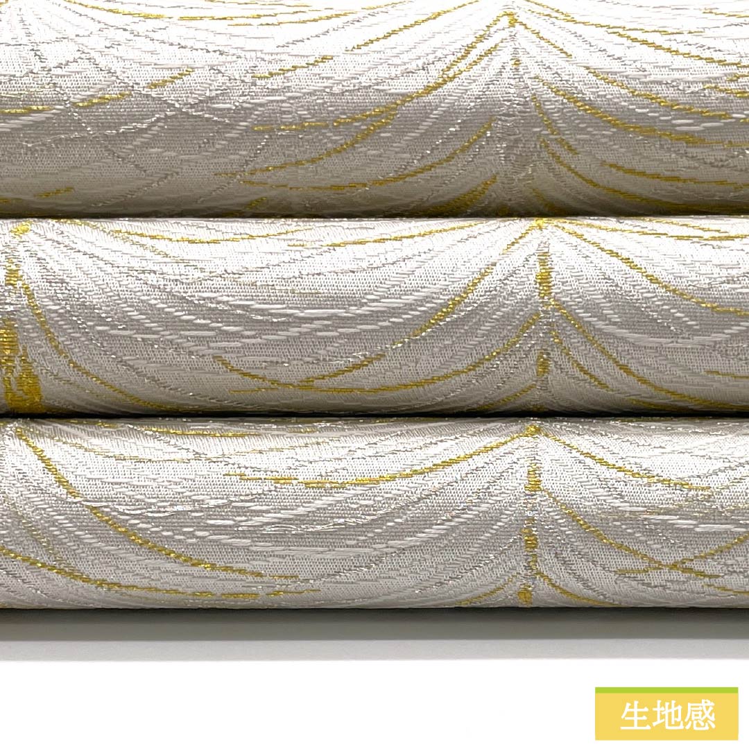 袋帯 正絹 Sランク 大王松 留袖用 帯丈444cm 六通 フォーマル 白系 1123015152311
