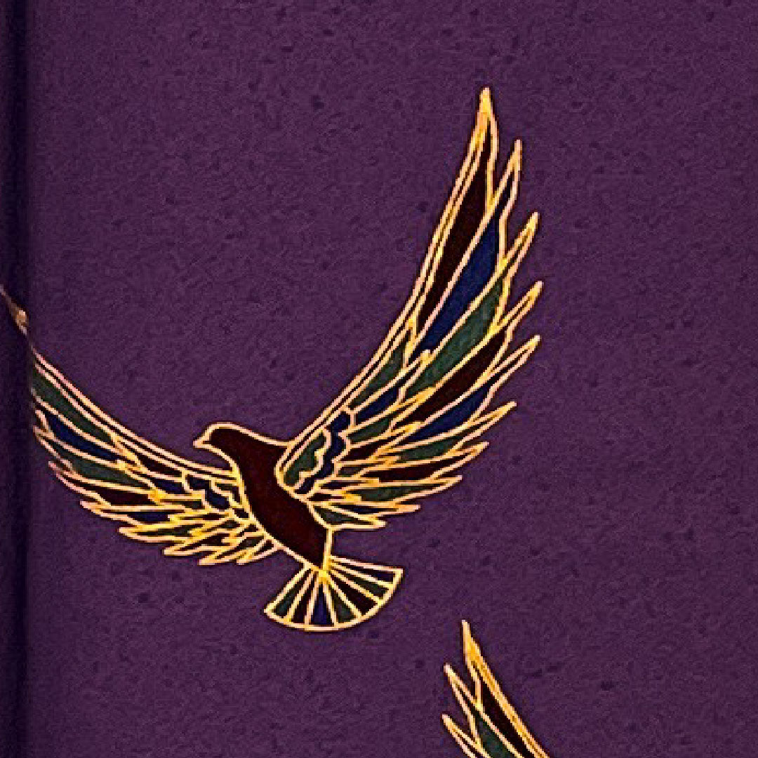 訪問着 袷 身丈154cm 裄丈62cm 斉藤三才 寿光織 鳥柄 正絹 Aランク 紫系 1112000883220