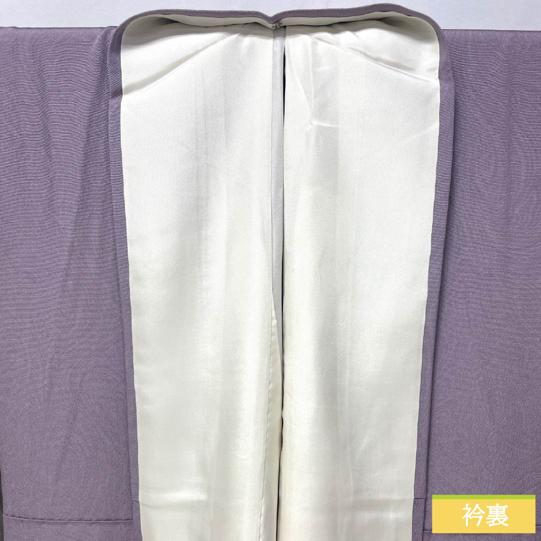 小紋 正絹 身丈160.5cm 裄丈64cm 袷 薄紫色（うすむらさきいろ） 墨流し染 Aランク 紫系 1115005523420