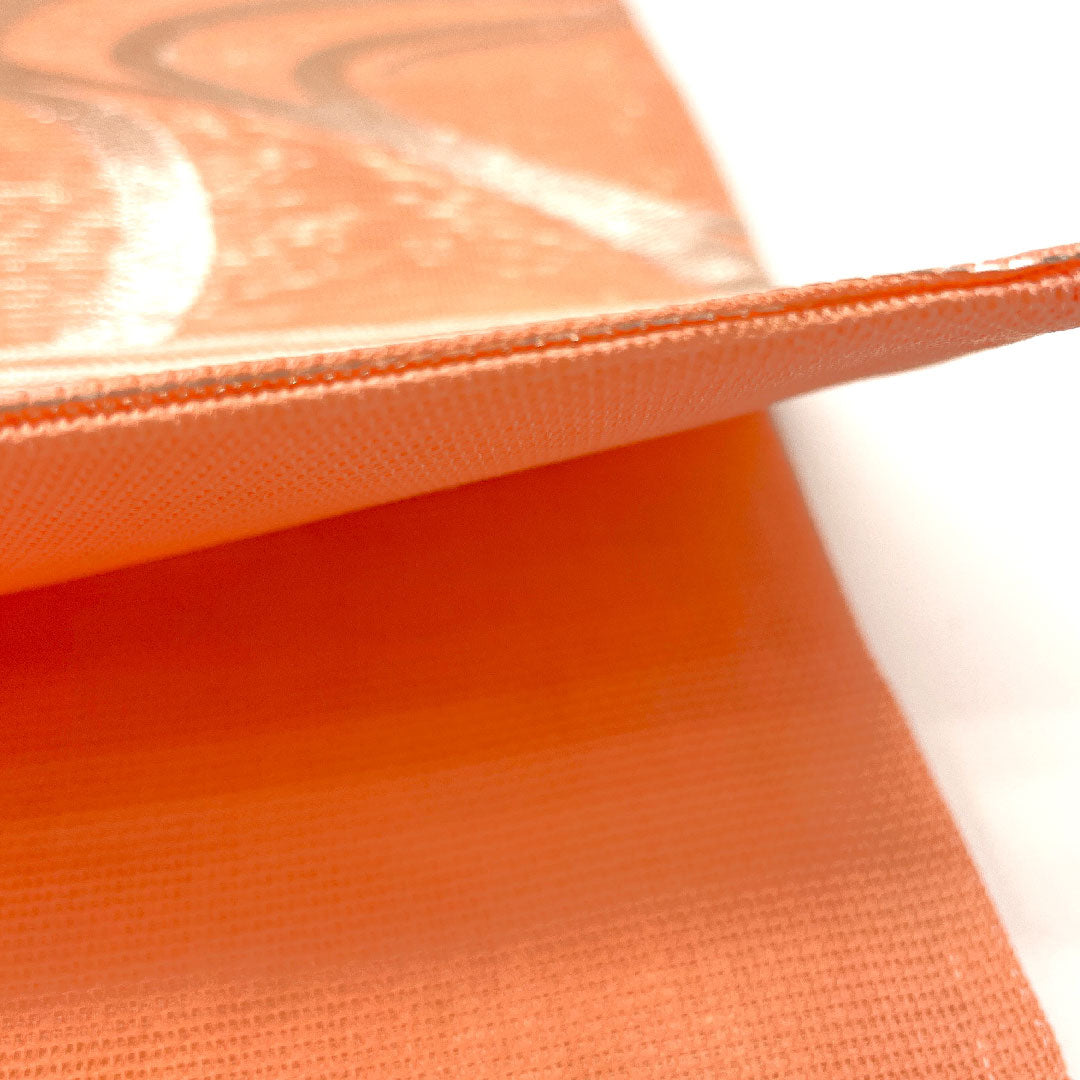 袋帯 紗 竜田川模様 帯丈432cm 正絹 Aランク 六通 フォーマル ピンク系 1123004103313