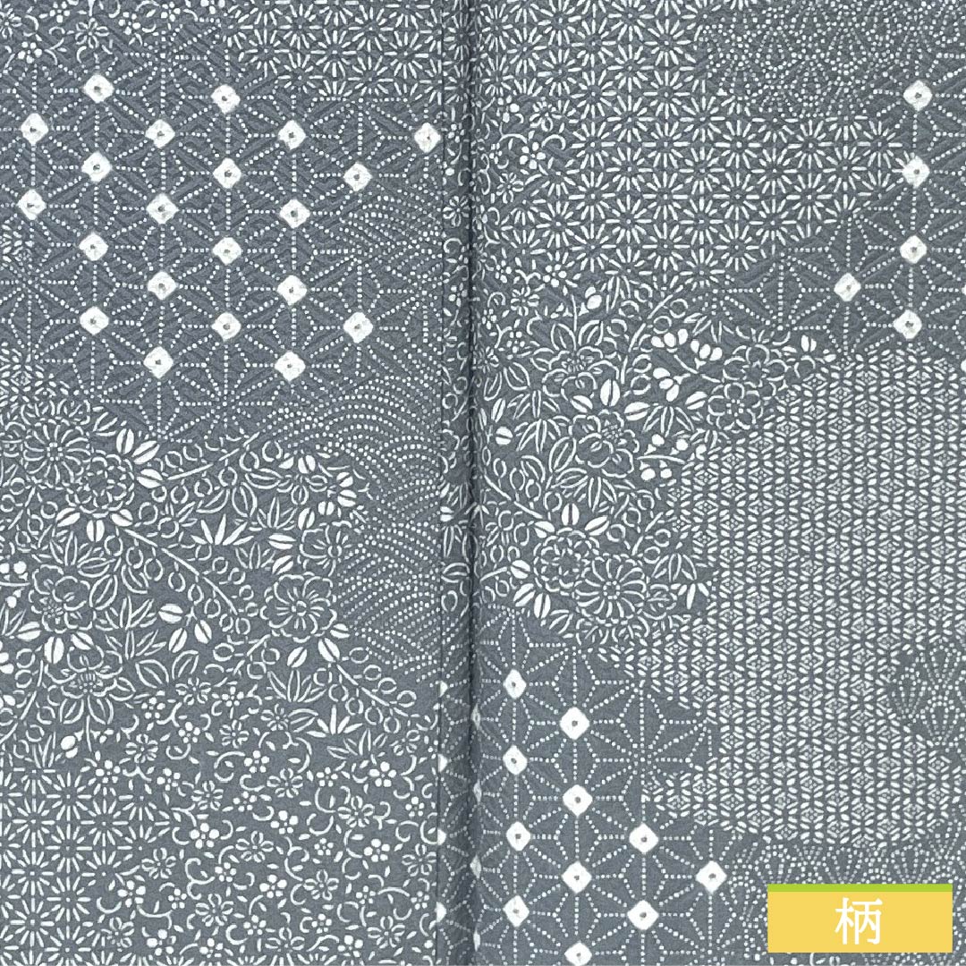 Komon (small pattern) kimono, pure silk, length 156cm, sleeve length 62cm, lined, light dull color (usunibiiro), stencil dyeing, shibori (shibori) and cloud pattern, classic pattern, S rank, gray, product number 1115006182322