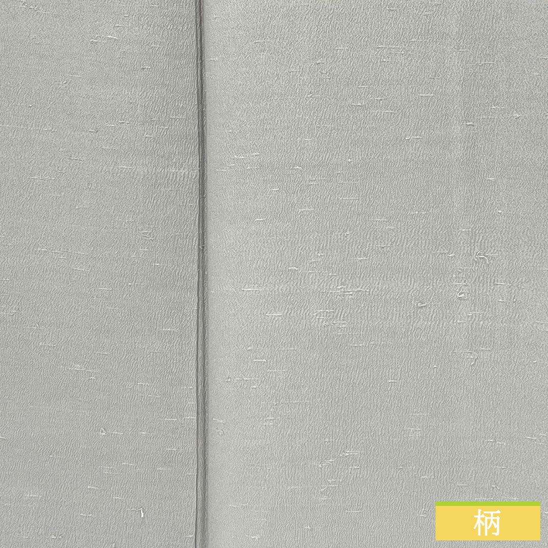 色無地 正絹 身丈163cm 裄丈68cm 白銅色（はくどういろ） ひげ紬地 一つ紋 丸に三ツ星 袷 Aランク グレー系 1114001713422
