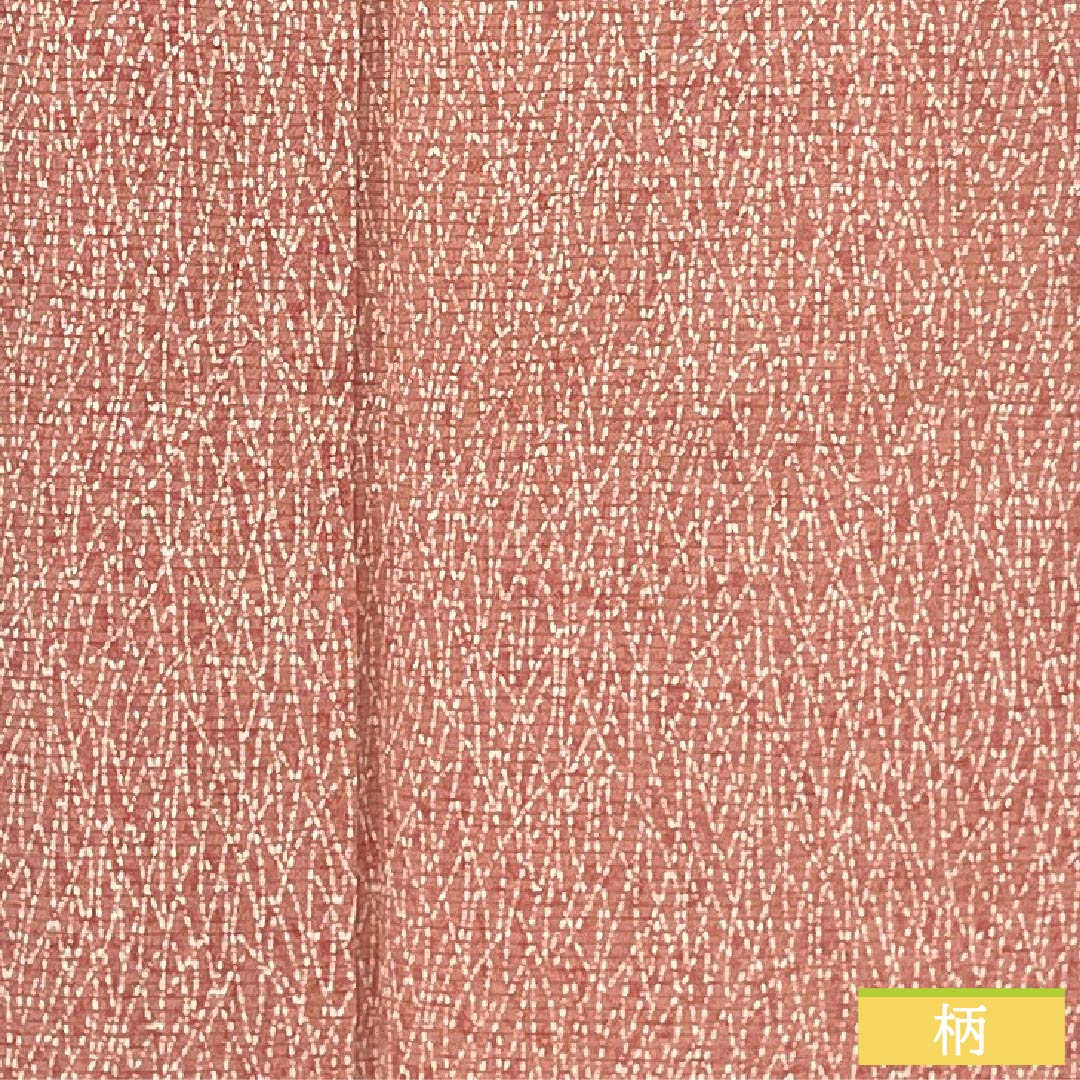 夏物 正絹 小紋 身丈157.5cm 裄丈64cm 薄紅梅色（うすこうばいいろ） 抽象模様 絽 Aランク ピンク系 1132002423313