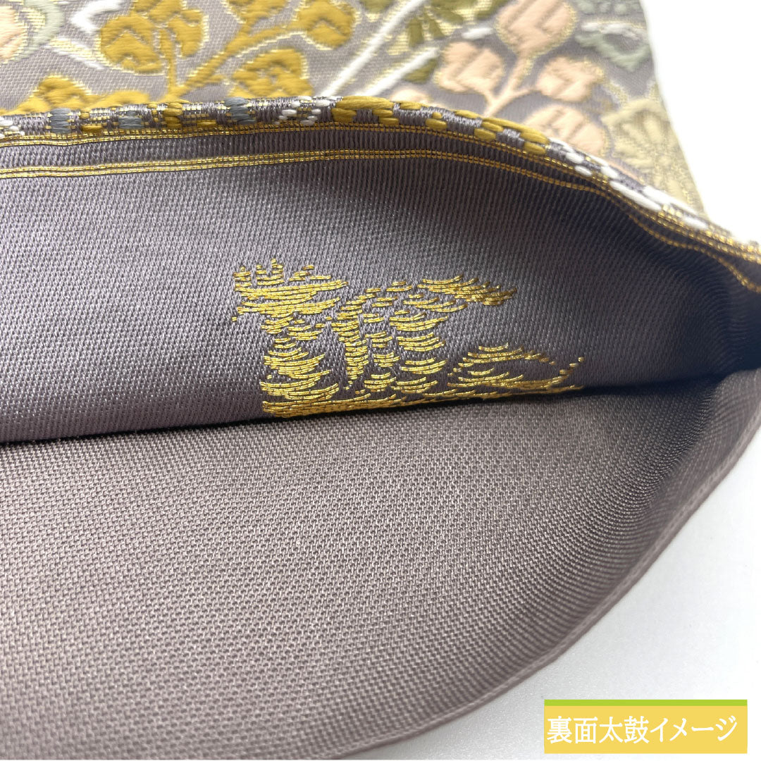 袋帯 正絹 Aランク 引箔 西陣織 流水 吉祥文様 帯丈436cm 六通 セミフォーマル グラデーション系 1123016463399