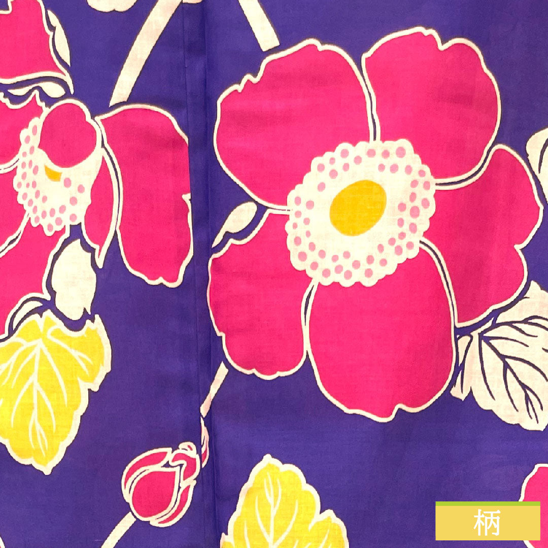 浴衣 木綿 身丈165.5cm 裄丈66cm Sランク 単衣 紫系 杜若色（かきつばたいろ） 1118005162520