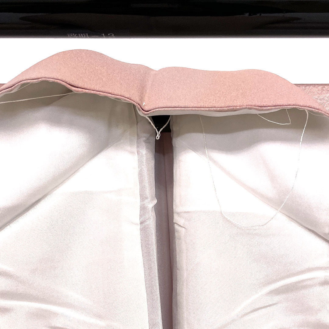 Plain color, landscape painting, length 158cm, sleeve length 65cm, lined, pure silk, A rank, pink, 1114000023113