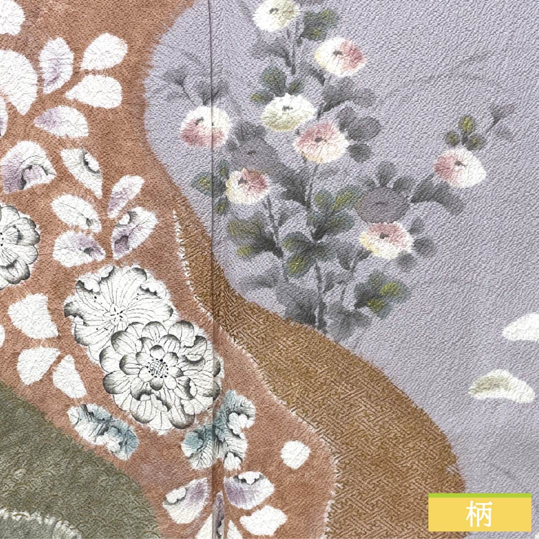 訪問着 正絹 Aランク 袷 身丈151.5cm 裄丈62cm 霞色（かすみいろ） 京友禅 辻ヶ花 紫系 1112006793220