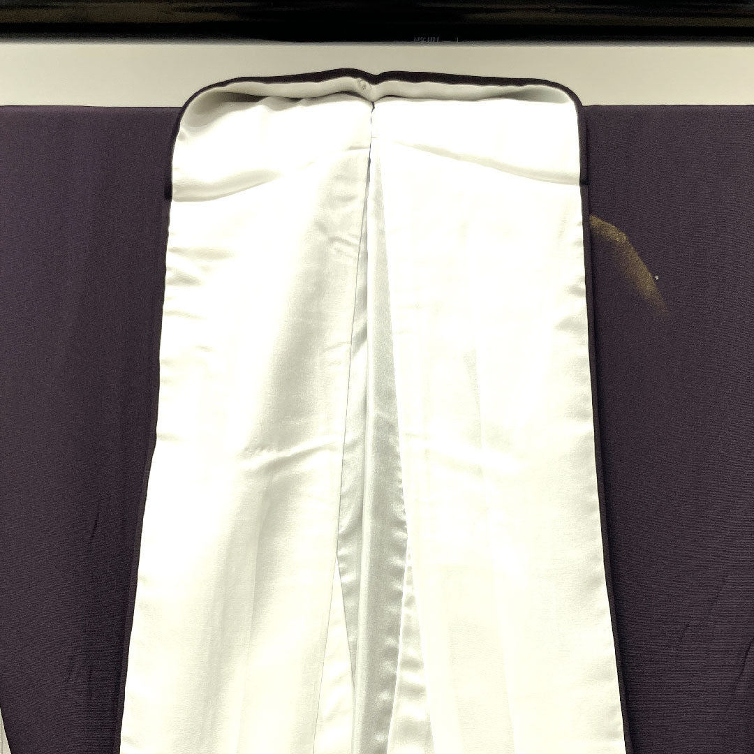 訪問着 袷 身丈164cm 裄丈65cm 紫黒色 作家物 風景模様 正絹 Aランク 紫系 1112002483420