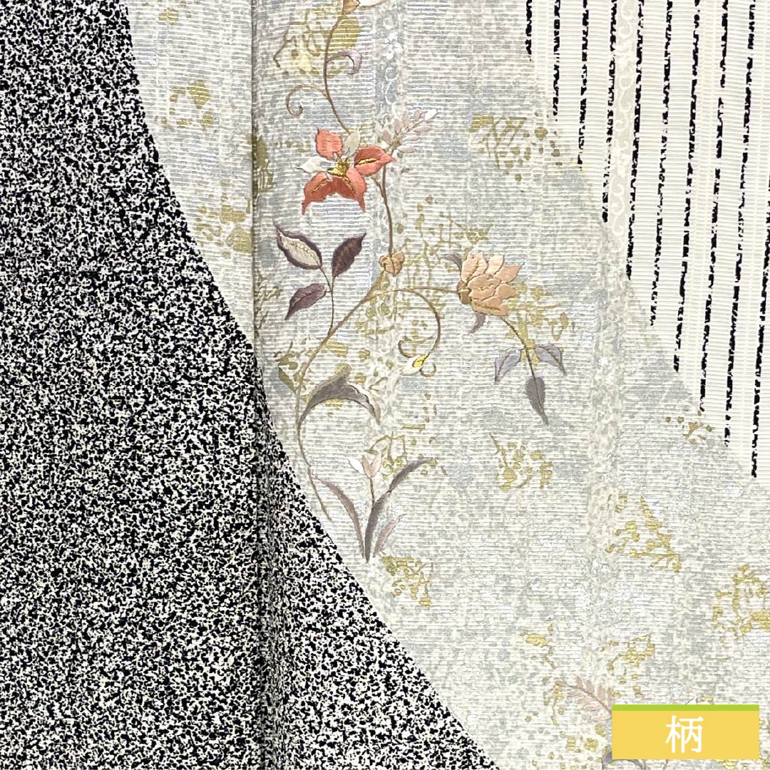 Homongi Silk S-rank Awase Length 157cm Yuki 64.5cm Off-white Tataki Dye Suzhou Embroidery Floral Pearl Tone Processing White System 1112007752311