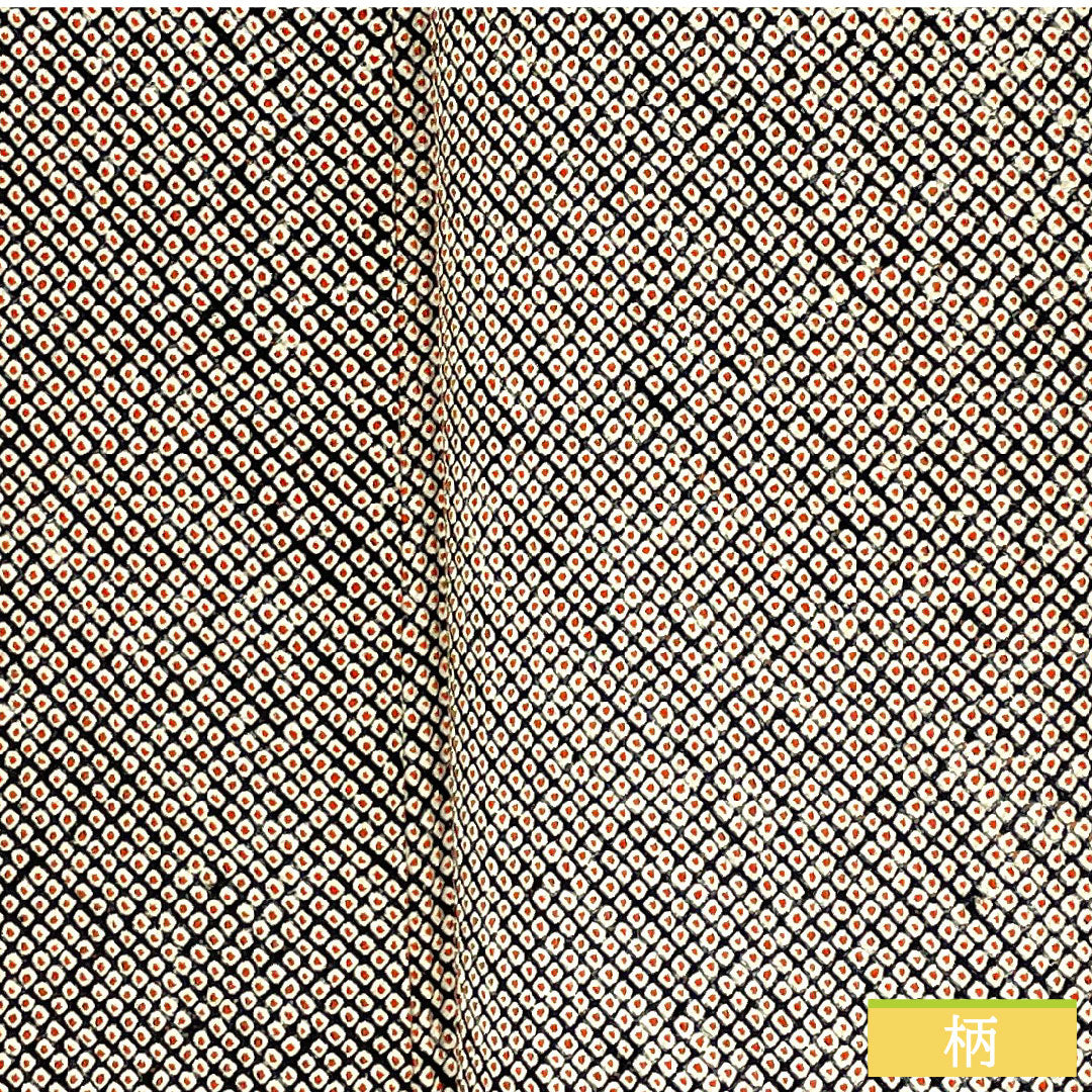 小紋 正絹 身丈162cm 裄丈63cm 袷 総絞り 疋田絞り Aランク 黒系 1115004653410