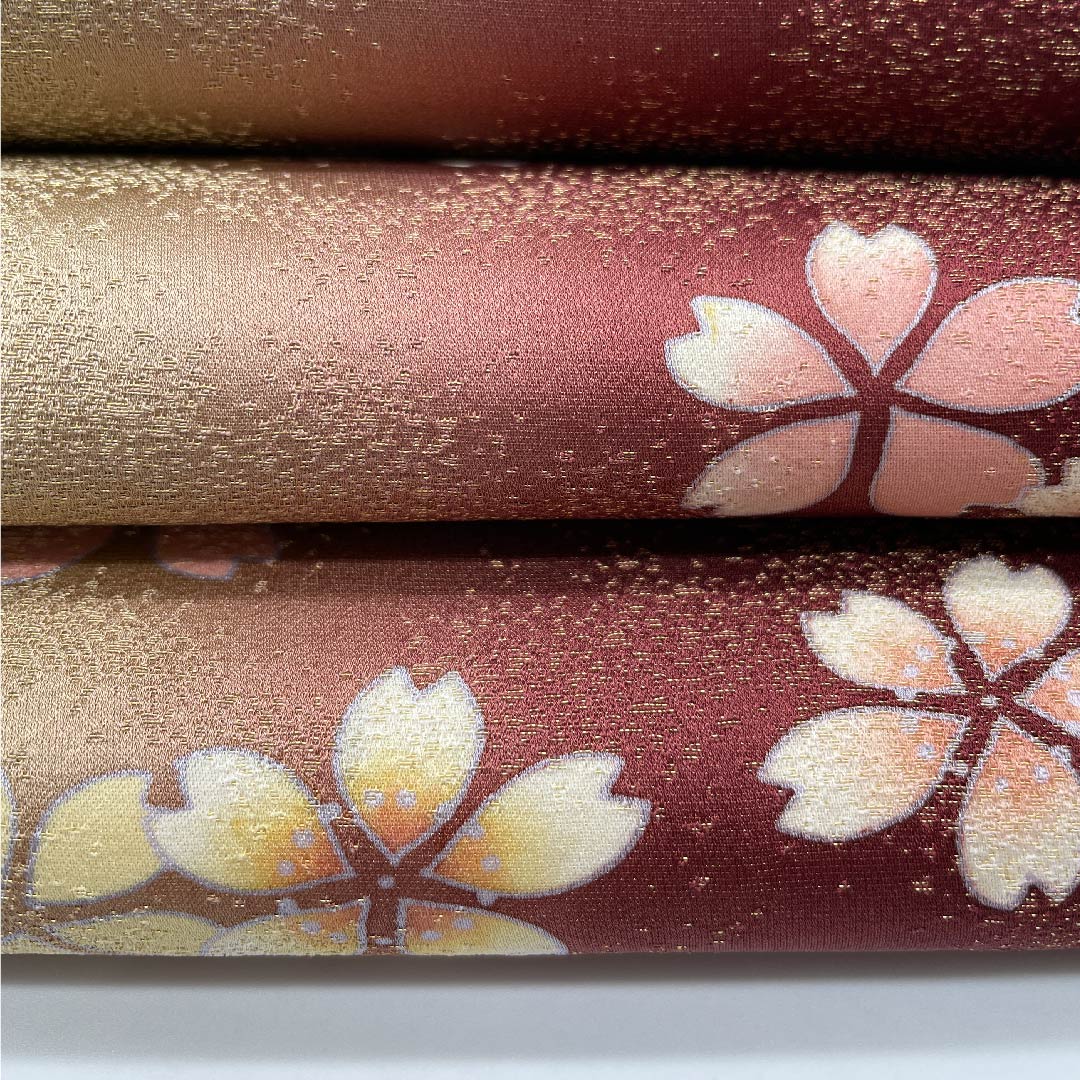袋帯 染め帯 桜 あらい義風 帯丈468cm 正絹 Aランク 六通 セミフォーマル グラデーション系 1123005893499