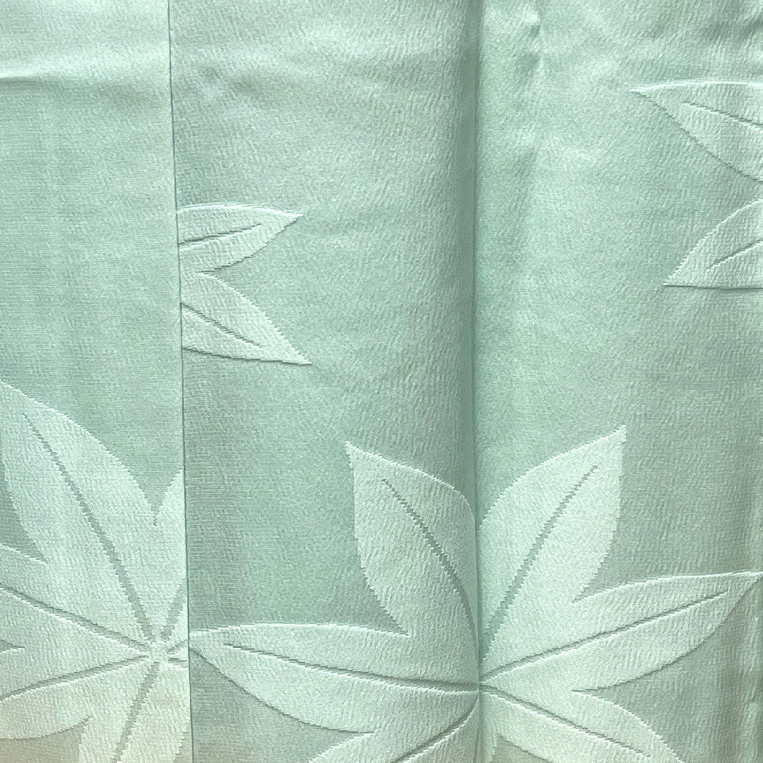 Nagajuban (long undergarment) made of pure silk, length 126.5cm, sleeve length 67cm, unlined, formal, autumn leaves, rank S, light blue, 1129000542224