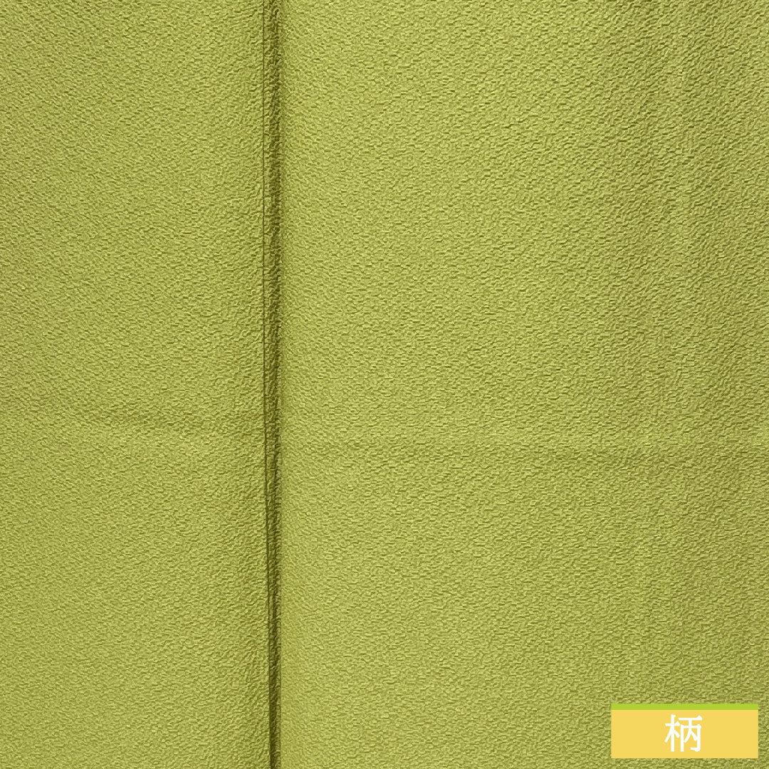 色無地 正絹 身丈156.5cm 裄丈64cm 薄柳色（うすやなぎいろ） 素無地 新はじく加工 しつけ糸付き 単衣 Sランク 緑系 1114001702319