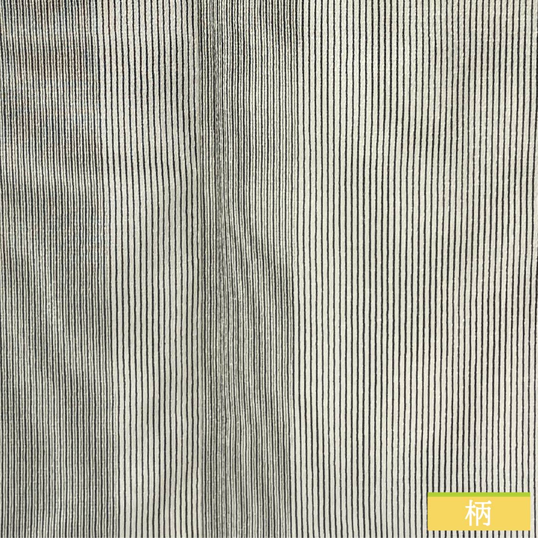 紬 正絹 Aランク 身丈154cm 裄丈62cm 乳白色（にゅうはくしょく） 塩沢紬 縞 袷 白系 1116004573211
