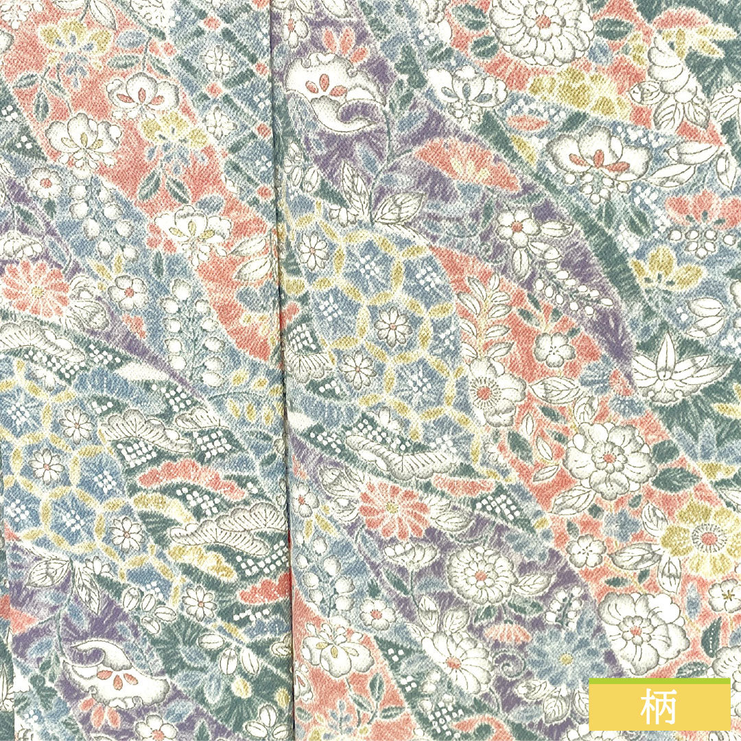 リサイクル着物】小紋 正絹 Sランク 身丈166cm 裄丈66cm 単衣 辻ヶ花