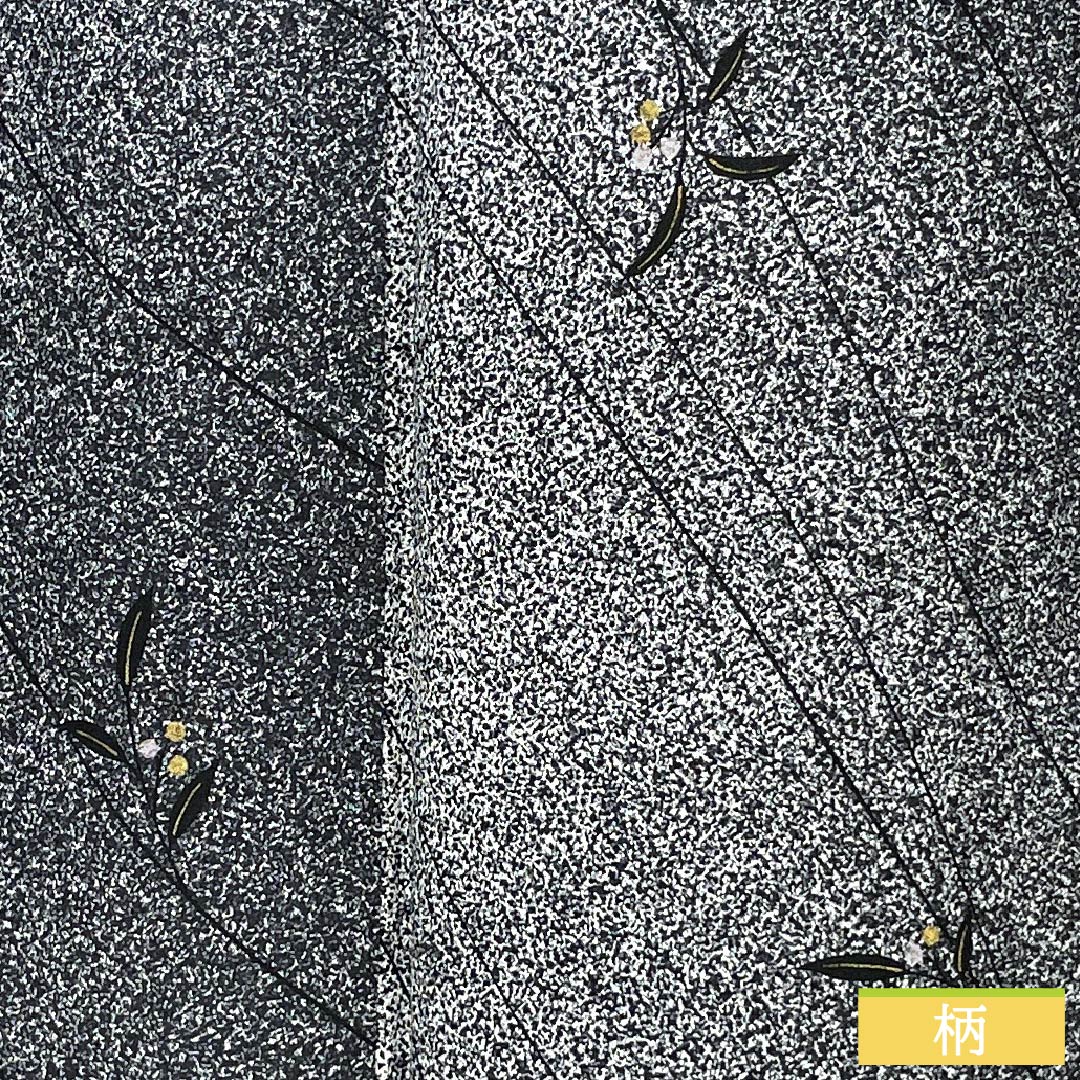 小紋 正絹 身丈157.5cm 裄丈63.5cm 袷 型染 線 小花 Bランク モノトーン 1115005434327