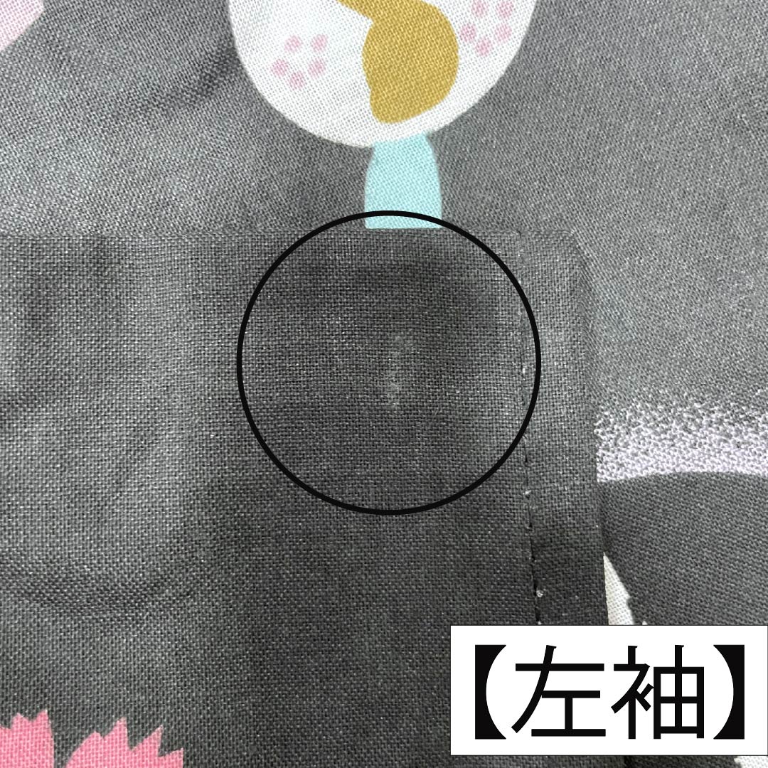 浴衣 木綿 Aランク 身丈166cm 裄丈66.5cm かんざし 櫛 単衣 黒系 1118007233510