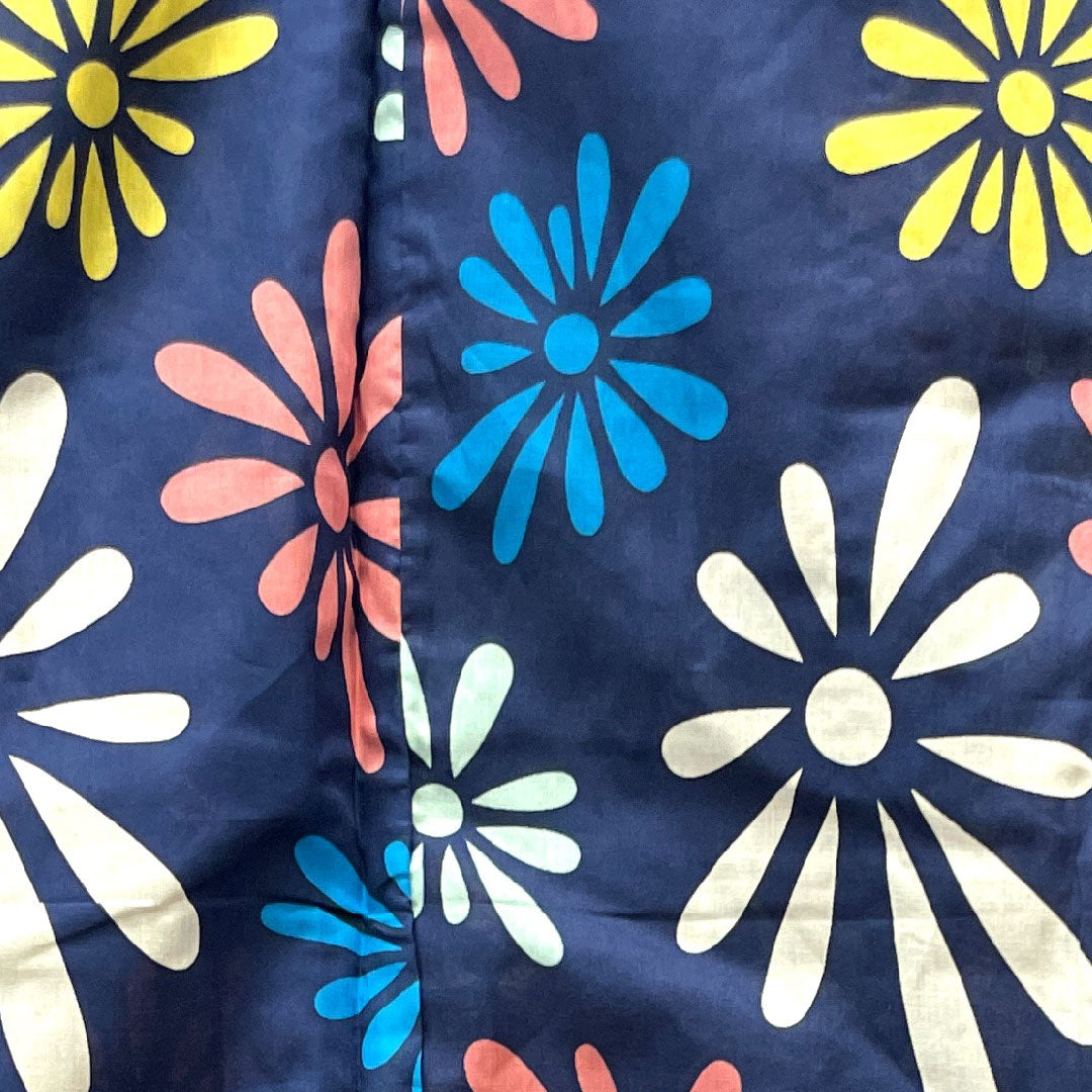 浴衣 鉄葡萄色 抽象模様 木綿 Sランク 単衣 身丈161cm 裄丈65cm 紺系 1118002412418