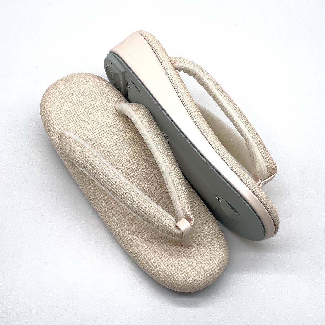 （新古品）草履バッグセット カジュアル NEWランク 単衣 夏 低反発草履 Laソール Mサイズ 水色系 1133000351324