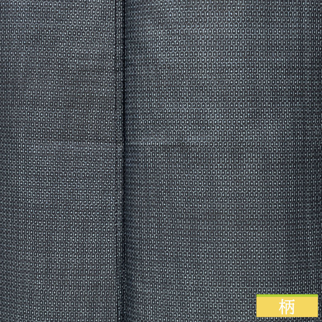 男物 正絹 Sランク 身丈139cm 裄丈66.5cm 大島紬 100亀甲 袷 紺系 1119001752318