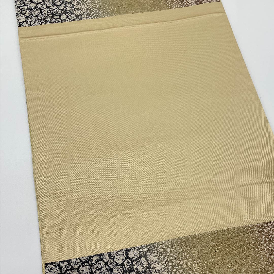 袋帯 グラデーション 石畳模様 染め帯 帯丈486cm 正絹 Sランク 全通 セミフォーマル グラデーション系 1123008122499