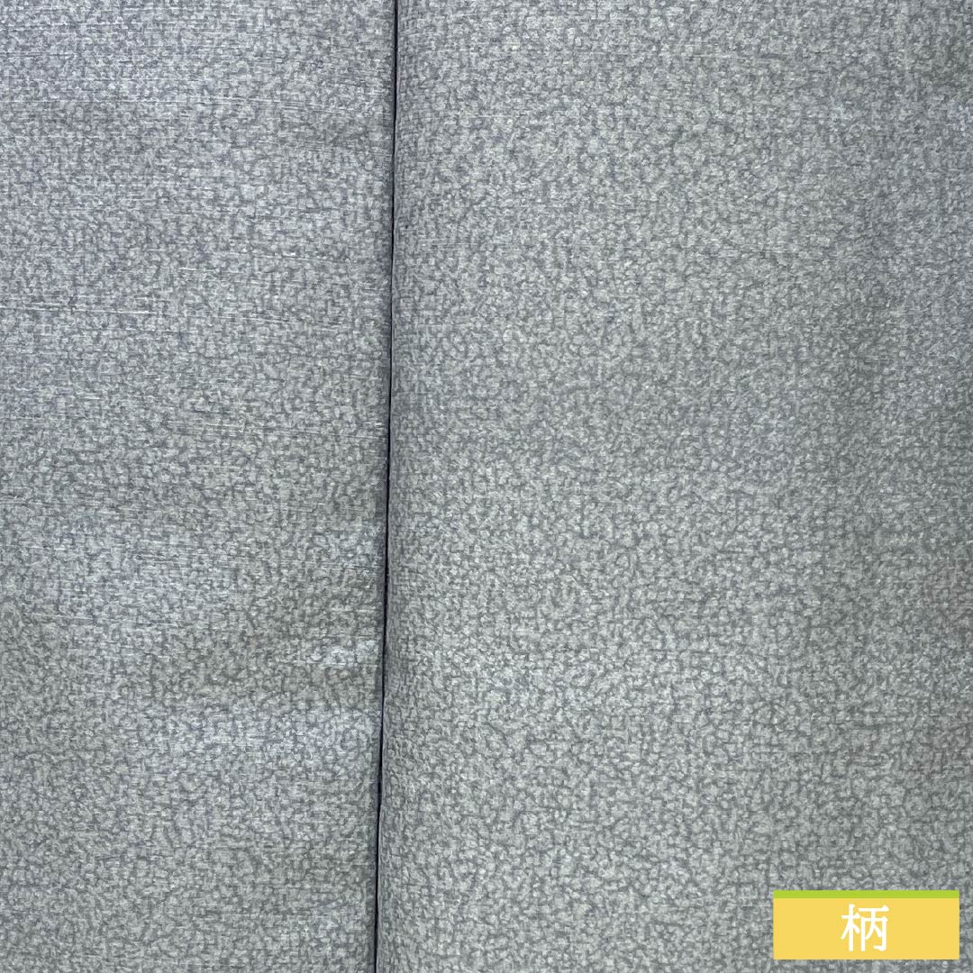 小紋 正絹 身丈153cm 裄丈62.5cm 袷 銀色（ぎんいろ） 天目染 しつけ糸付き Aランク グレー系 1115005353222