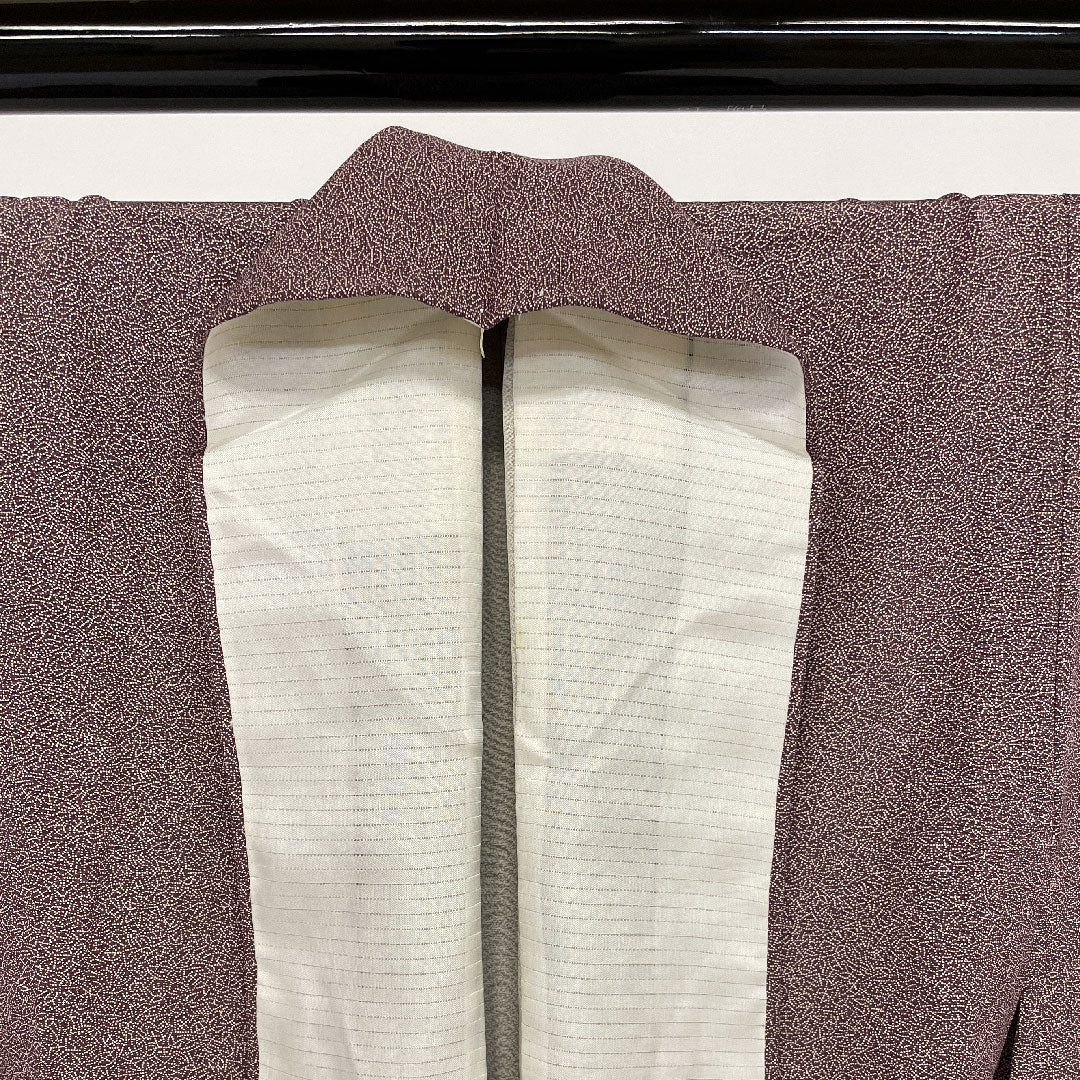 小紋 身丈151.5cm 裄丈62cm 袷 江戸小紋 正絹 Aランク 紫系 1115000123220