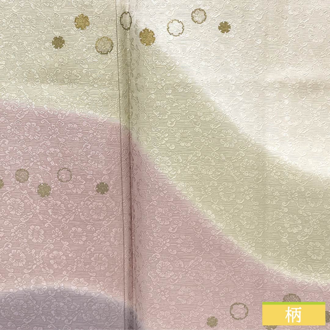 訪問着 正絹 Sランク 袷 身丈158cm 裄丈66cm 生成り色（きなりいろ） 付下げ 京友禅 雪輪 白系 1112006782311