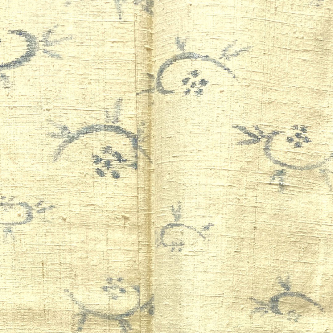 紬 身丈150.5cm 裄丈65cm 幾何学模様 正絹 Bランク 単衣 クリーム系 1116002424115