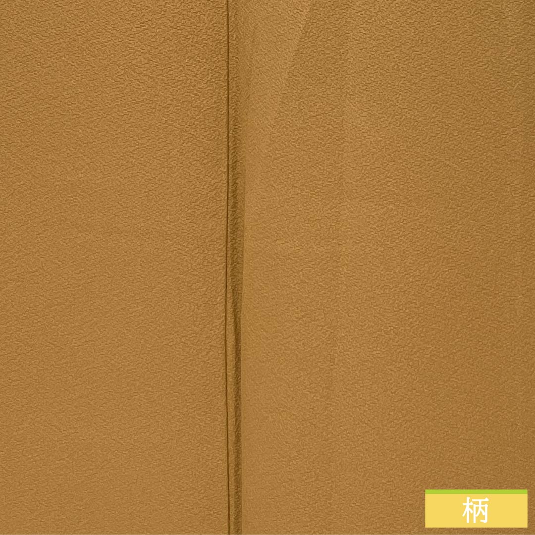 Solid-colored silk kimono, S-rank, length 153.5cm, sleeve length 60.5cm, orange-brown color, one crest, five-three paulownia pattern, pearl-tone finish, lined, orange-toned, product number 1114002452226