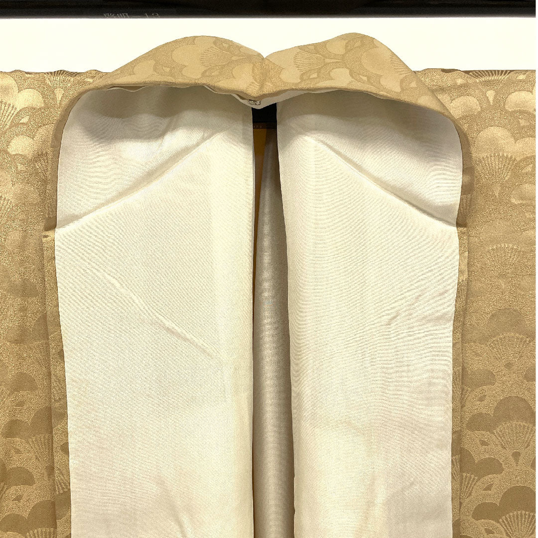 色無地 梅 木瓜  身丈162.5cm 裄丈63.5cm 袷  正絹 Aランク 黄系 1114000393423