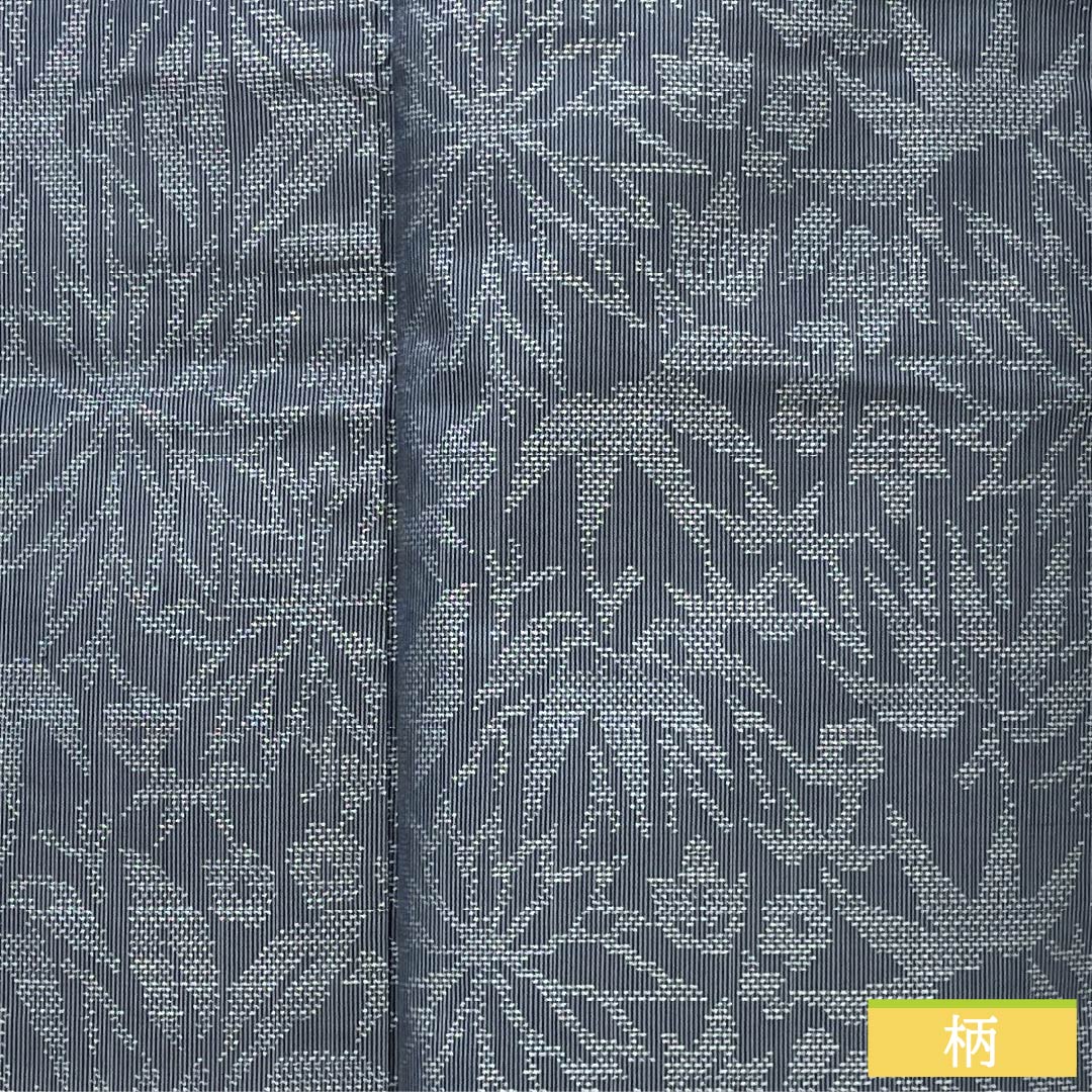 紬 正絹 Aランク 身丈157cm 裄丈64.5cm 錫紵色（しゃくじょいろ） 大島紬 横双絣 草花 袷 グレー系 1116004313322