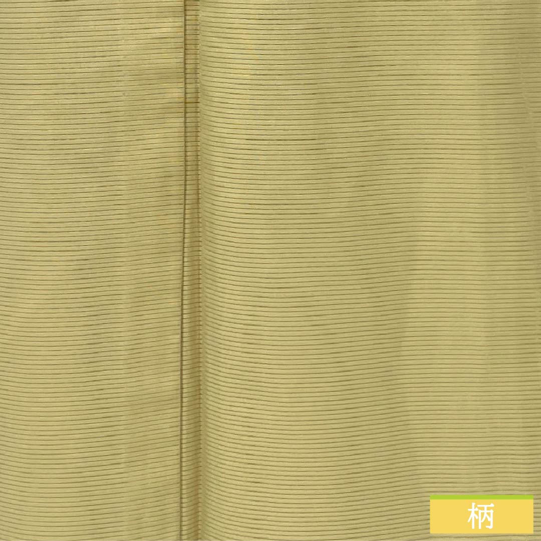 夏物 ポリエステル 色無地 Sランク 身丈160cm 裄丈63cm 梨子色（なしいろ） うそつき襦袢 洗える着物 絽 黄系 1132003102423