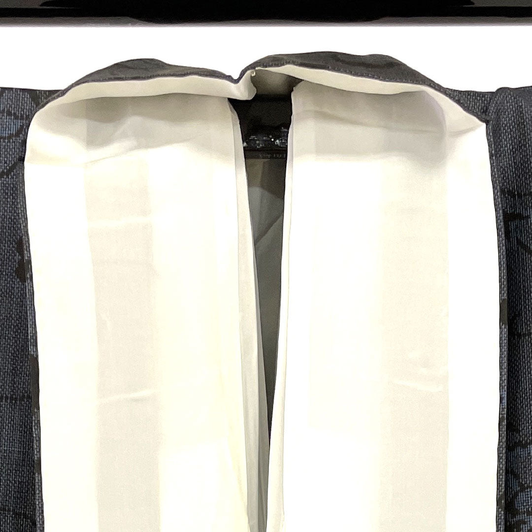 大島紬 身丈159cm 裄丈63cm 一元絣 唐草模様 正絹 Sランク 袷 紺系 1116000762318