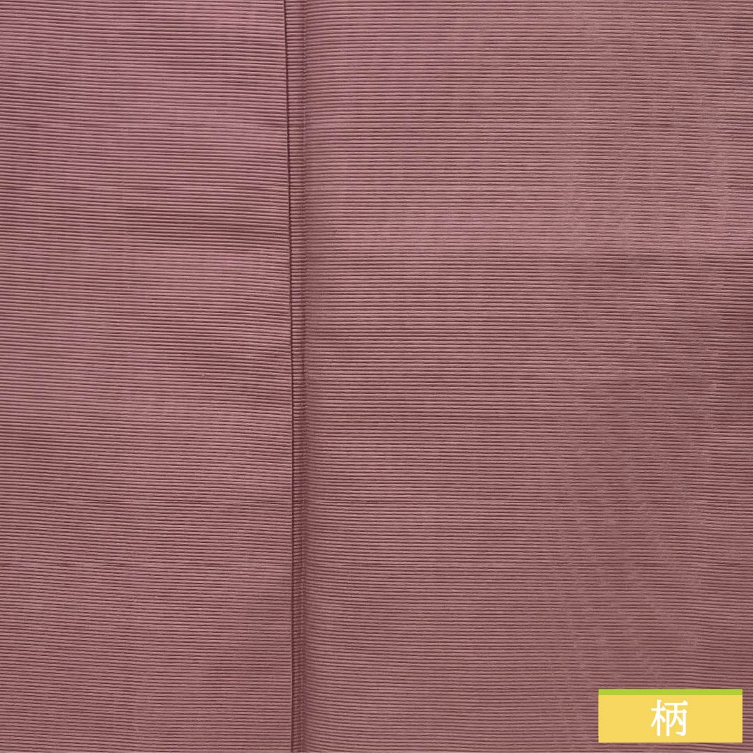 夏物 ポリエステル 色無地 Sランク 身丈160.5cm 裄丈63cm 積紅色（せきこういろ） 洗える着物 絽 ピンク系 1132002952413