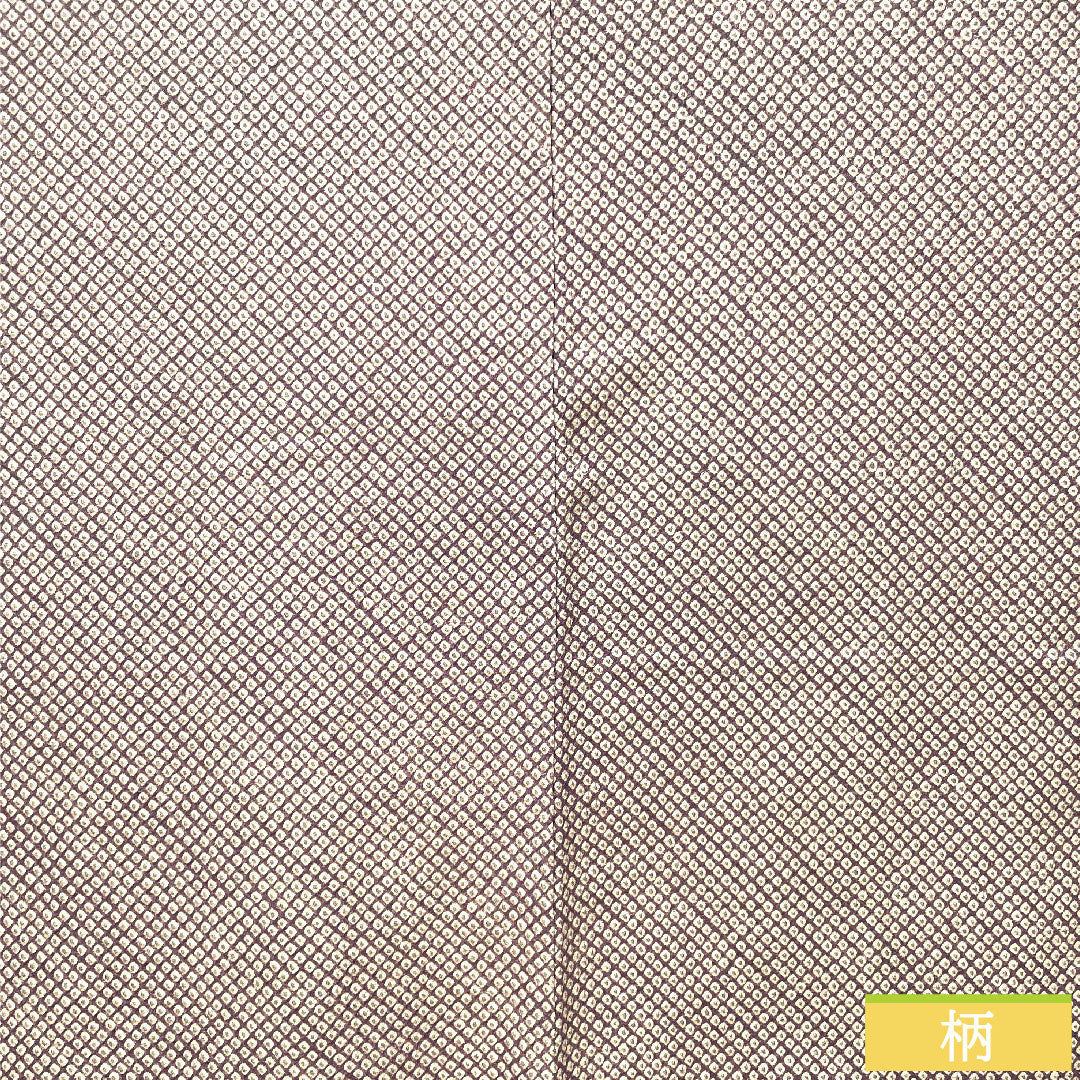 Haori (Japanese traditional coat) made of pure silk, length 77.5cm, sleeve length 62.5cm, light purple, all-dyed, Hikita, with basting thread, S rank, lined, purple, 1117001062920