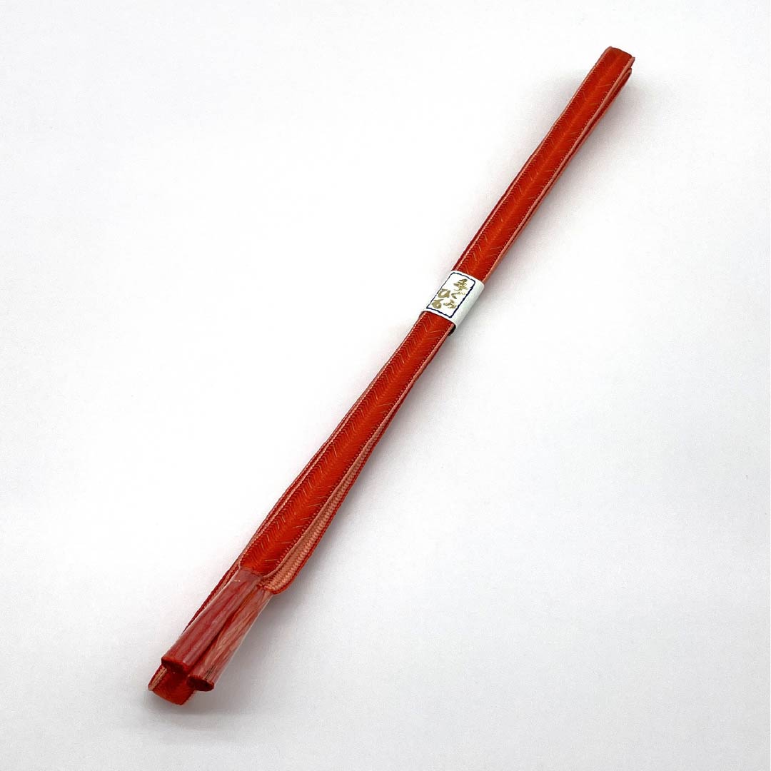 （新古品） 帯締め・帯揚げセット 正絹 Sランク 中紅色（なかべにいろ） 長さ約154cm 幅約1.5cm セミフォーマル 朱系 1141000142316