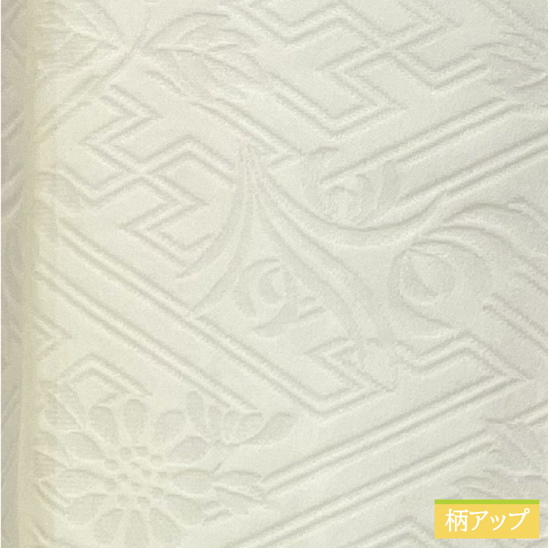 Nagajuban (long undergarment) made of pure silk, length 126cm, sleeve length 66cm, lined, Saaya pattern, chrysanthemum, S rank, white, 1129000662311
