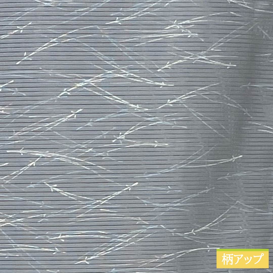 夏物 ポリエステル 小紋 身丈159cm 裄丈65cm 水銀色（すいぎんいろ） 松葉 洗える着物 絽 Sランク グレー系 1132002652322