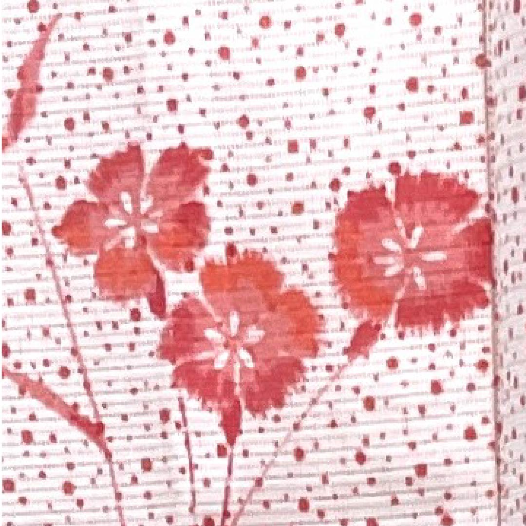 Summer item Polyester Komon Length 160.5cm Sleeve length 61.5cm White Pink Polka dot Silk S rank White 1132000242411