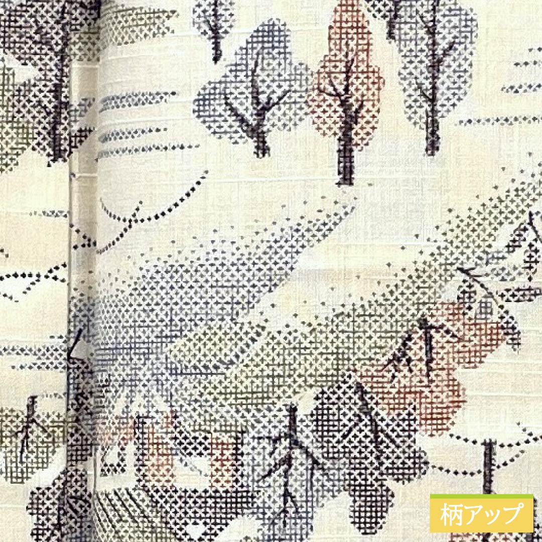 小紋 正絹 身丈157.5cm 裄丈64cm 単衣 生成り色（きなりいろ） 茶屋辻 Sランク 白系 1115005292311