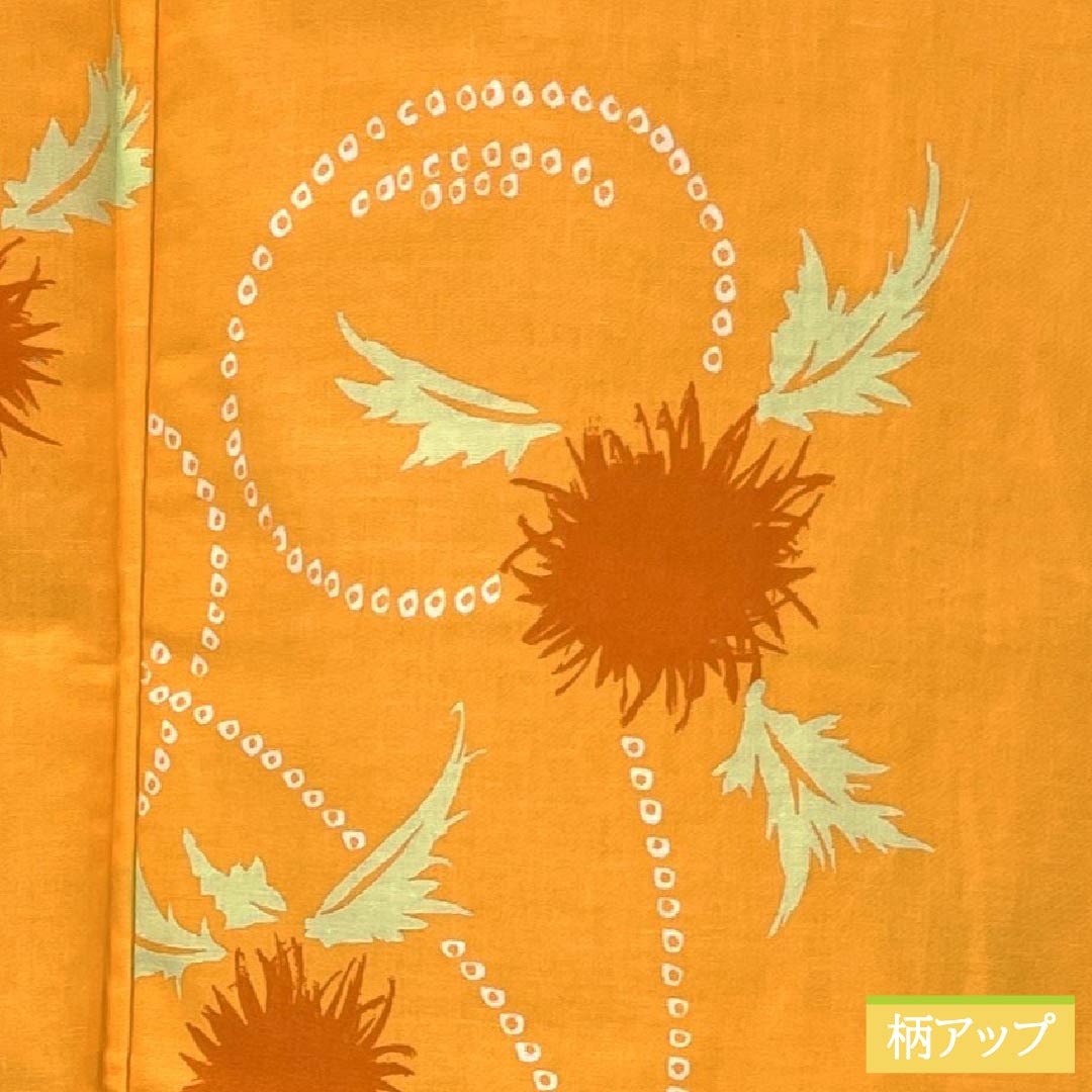 Cotton Yukata, Length 162.5cm, Sleeve Length 65cm, S Rank, Single Layer, Orange with Cherry Design, 1118005952426